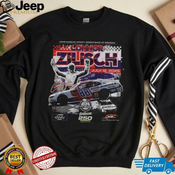 Nascar Connor Zilisch Checkered Flag Sports July 12 2025 signature shirt