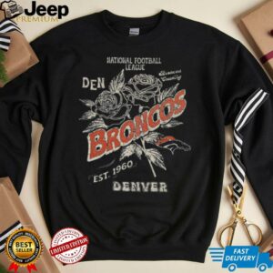 National Football League Denver Broncos est 1960 flowers shirt