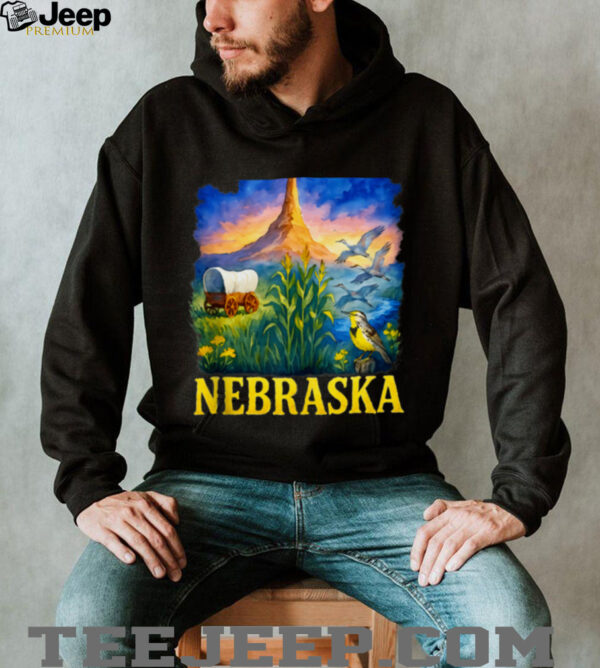 Nebraska State Heritage Resident Pride Meadowlark Chimney Shirt