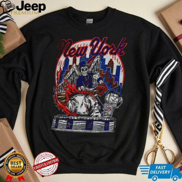 New York Baseball Game Day skeleton Vintage MLB 2025 shirt