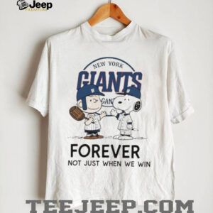 New York Giants Charlie Brown Snoopy Giants Forever Not Just When We Win shirt