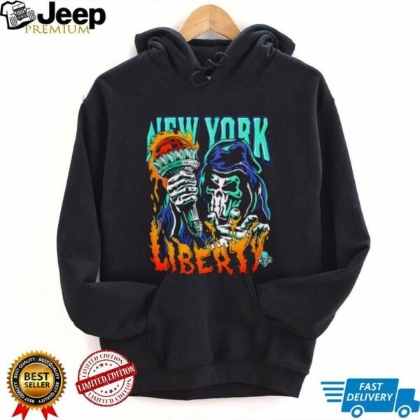New York Liberty Torch player skeleton shirt