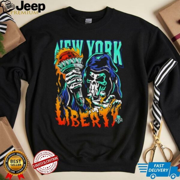 New York Liberty Torch player skeleton shirt
