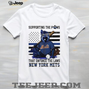 New York Mets supporting the paws that enforce the laws shirt