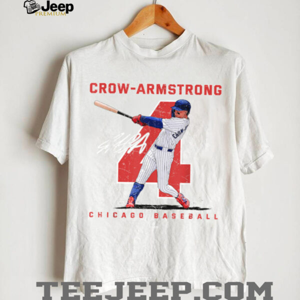 Number and Portrait Pete Crow Armstrong Chicago Baseba MLBPA T Shirt