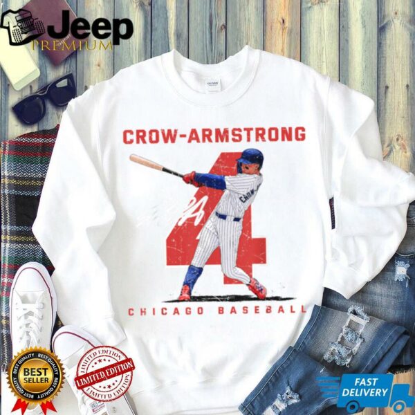 Number and Portrait Pete Crow Armstrong Chicago Baseba MLBPA T Shirt