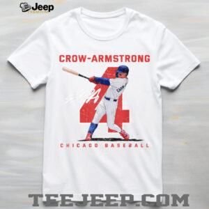 Number and Portrait Pete Crow Armstrong Chicago Baseba MLBPA T Shirt