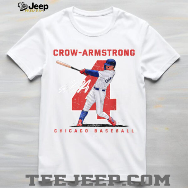 Number and Portrait Pete Crow Armstrong Chicago Baseba MLBPA T Shirt