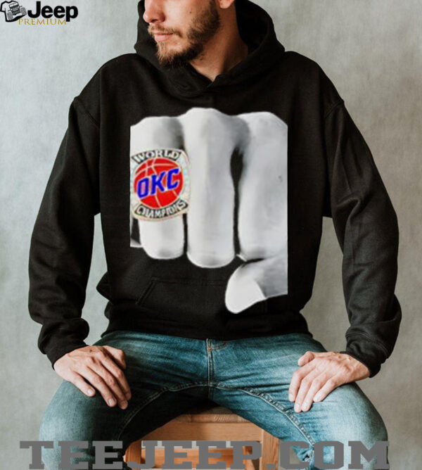 OKC Championship Ring Hand Comfort Colors shirt