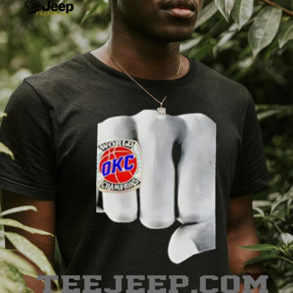 OKC Championship Ring Hand Comfort Colors shirt