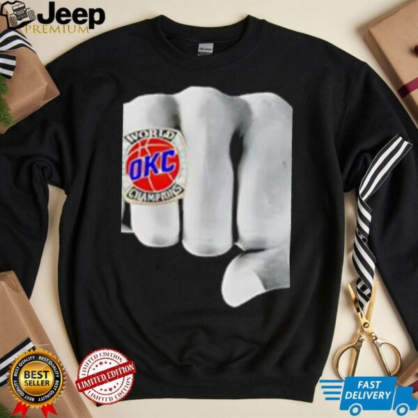 OKC Championship Ring Hand Comfort Colors shirt