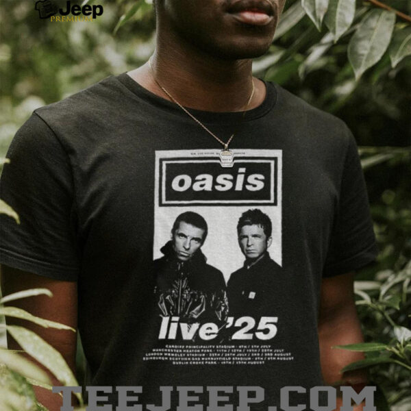 Oasis Liam Gallagher and Noel Gallagher tour live’25 shirt