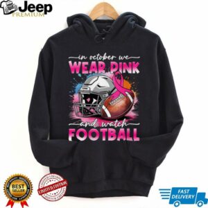 October Wear Pink Watch Football Breast Cancer Awareness Shirt