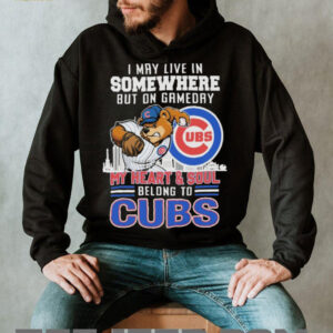 Official I May Live In Somewhere But On Gameday My Heart And Soul Belong To Chicago Cubs Mascot shirts