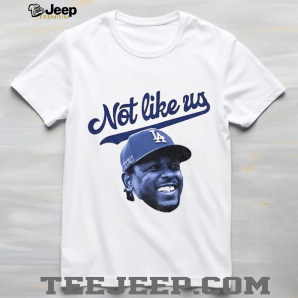 Official Kendrick Lamar big head Los Angeles Dodgers MLB Baseball not like us shirt
