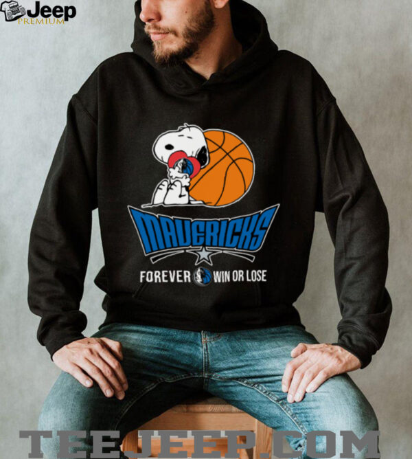 Official NBA The Peanuts Movie Snoopy Forever Win Or Lose Basketball Dallas Mavericks Tee