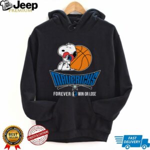 Official NBA The Peanuts Movie Snoopy Forever Win Or Lose Basketball Dallas Mavericks Tee
