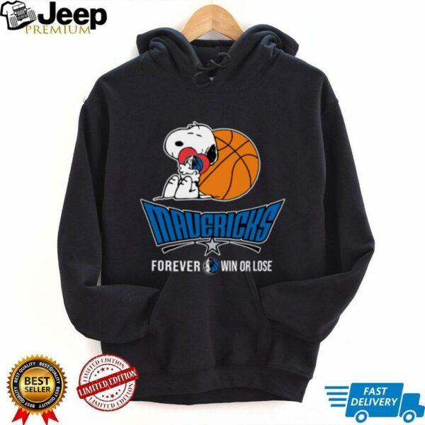 Official NBA The Peanuts Movie Snoopy Forever Win Or Lose Basketball Dallas Mavericks Tee