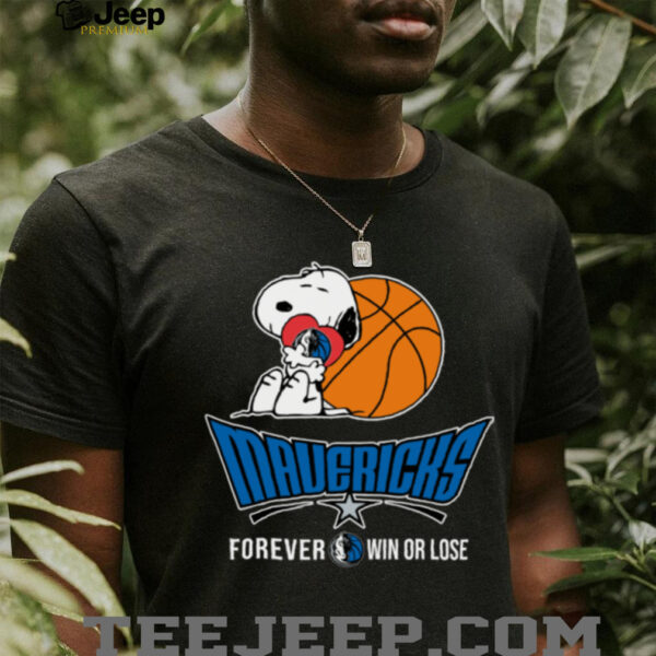 Official NBA The Peanuts Movie Snoopy Forever Win Or Lose Basketball Dallas Mavericks Tee