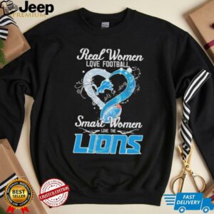 Official Real Women Love Football Smart Women Love The Detroit Lions shirt