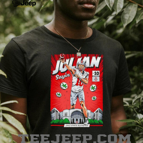 Ohio State Buckeyes #10 Julian Sayin NIL comic shirt