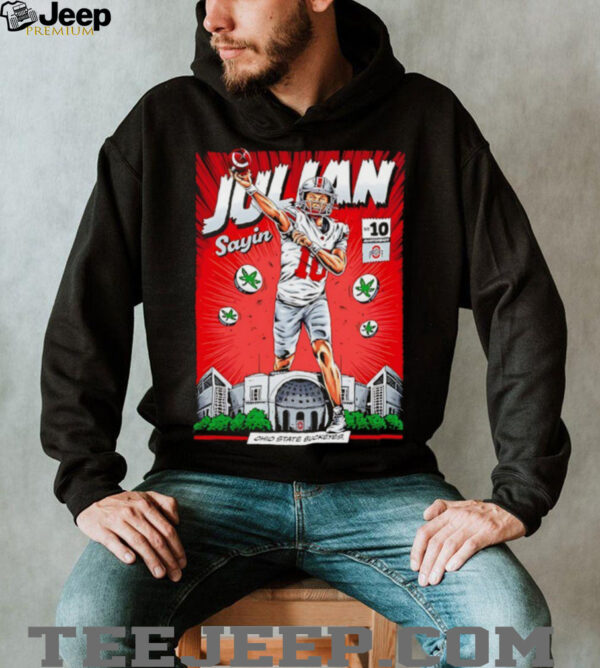Ohio State Buckeyes #10 Julian Sayin NIL comic shirt