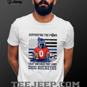 Ohio state buckeyes supporting the paws that enforce the laws...