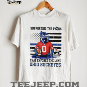 Ohio state buckeyes supporting the paws that enforce the laws...