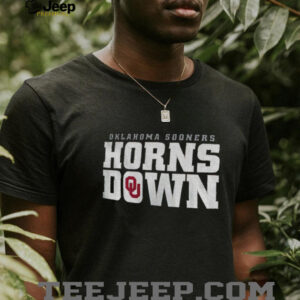 Oklahoma Sooners Crimson Hometown Horns Down shirt