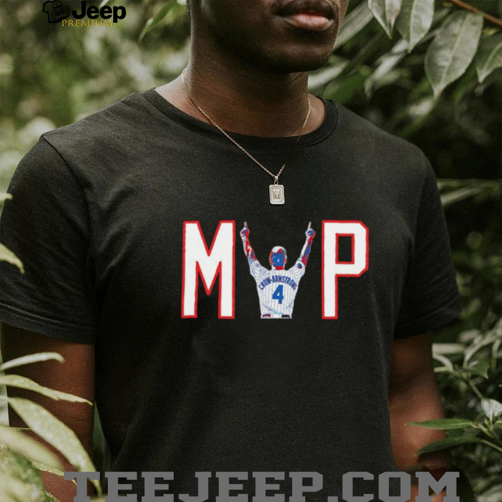 Person proudly wearing the PCA 4 Pete Crow Armstrong MVP campaign shirt