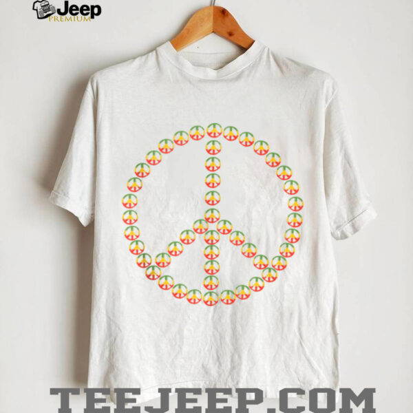 Peace Sign Hippie Retro 60s 70s Rasta Peace Lover Vintage Shirt