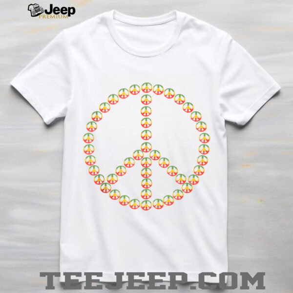 Peace Sign Hippie Retro 60s 70s Rasta Peace Lover Vintage Shirt