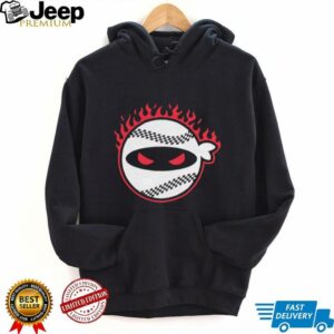 Pitching Ninja fire baseball shirt