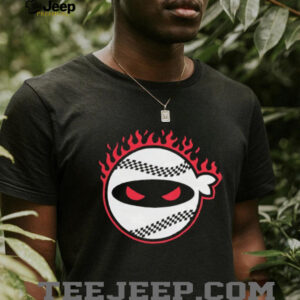 Pitching Ninja fire baseball shirt