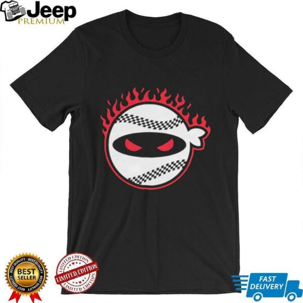 Pitching Ninja fire baseball shirt
