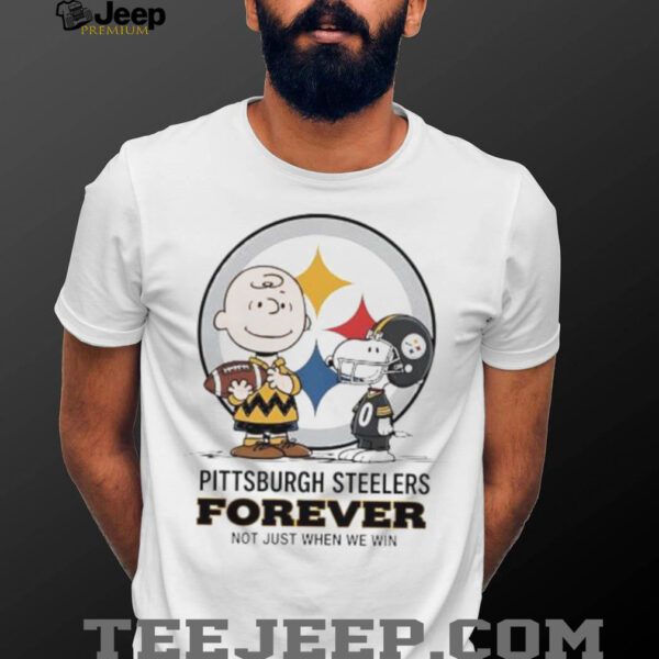 Pittsburgh Steelers Charlie Brown Snoopy Steelers Forever Not Just When We Win shirt