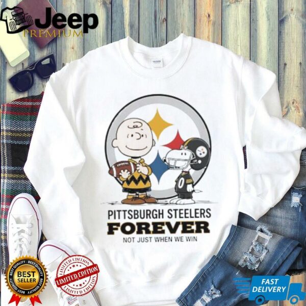 Pittsburgh Steelers Charlie Brown Snoopy Steelers Forever Not Just When We Win shirt
