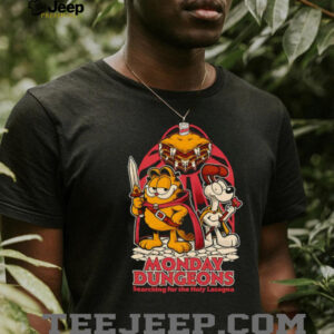 RPG Cat Monday Dungeons searching for the Holy Lasagna shirt