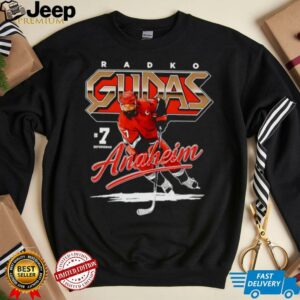 Radko Gudas player Anaheim Ducks hockey signature graphic shirt