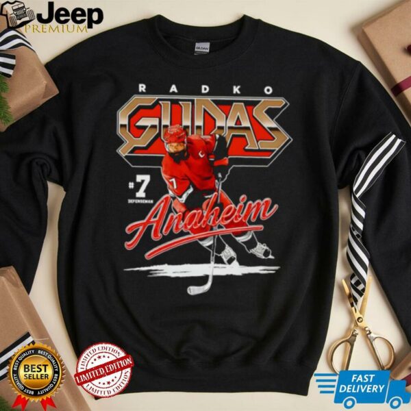Radko Gudas player Anaheim Ducks hockey signature graphic shirt