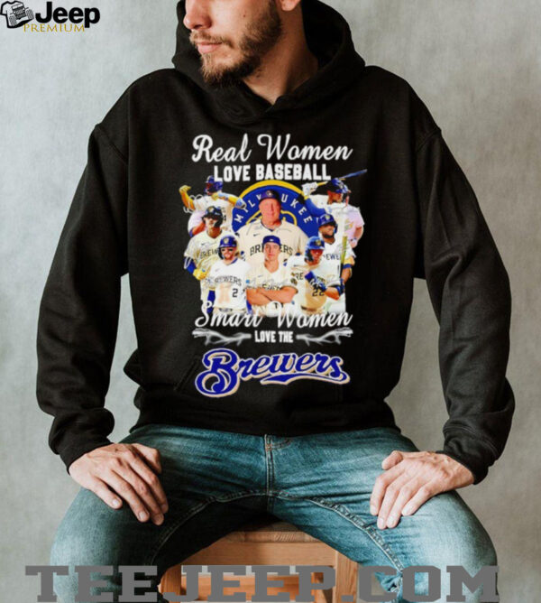 Real woman love baseball smart women love the Milwaukee Brewers shirt