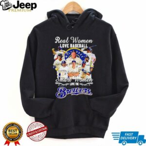 Real woman love baseball smart women love the Milwaukee Brewers shirt