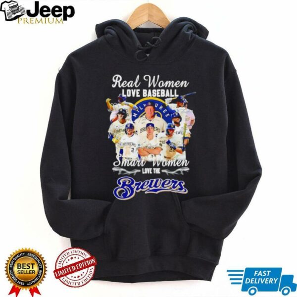 Real woman love baseball smart women love the Milwaukee Brewers shirt