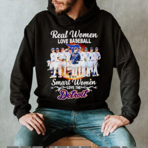 Real women love baseball smart women love the Detroit Tigers lightning players signature shirt