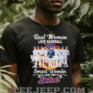 Real women love baseball smart women love the Detroit Tigers lightning players signature shirt