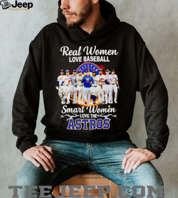 Real women love baseball smart women love the Houston Astros players signature shirt