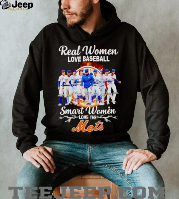 Real women love baseball smart women love the New York Mets players signature shirt