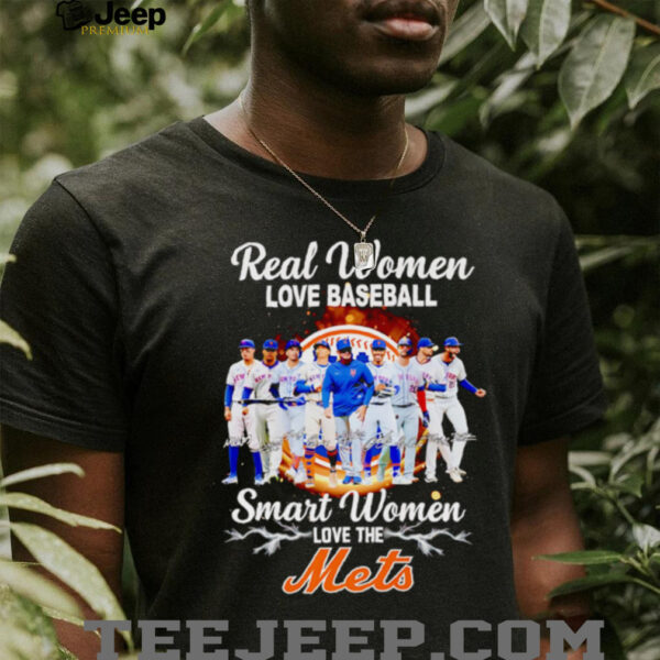 Real women love baseball smart women love the New York Mets players signature shirt