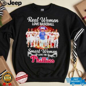 Real women love baseball smart women love the Philadelphia Phillies players signature shirt
