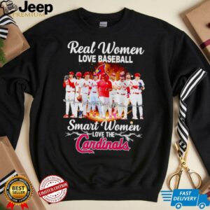 Real women love baseball smart women love the St Louis Cardinals players signature shirt